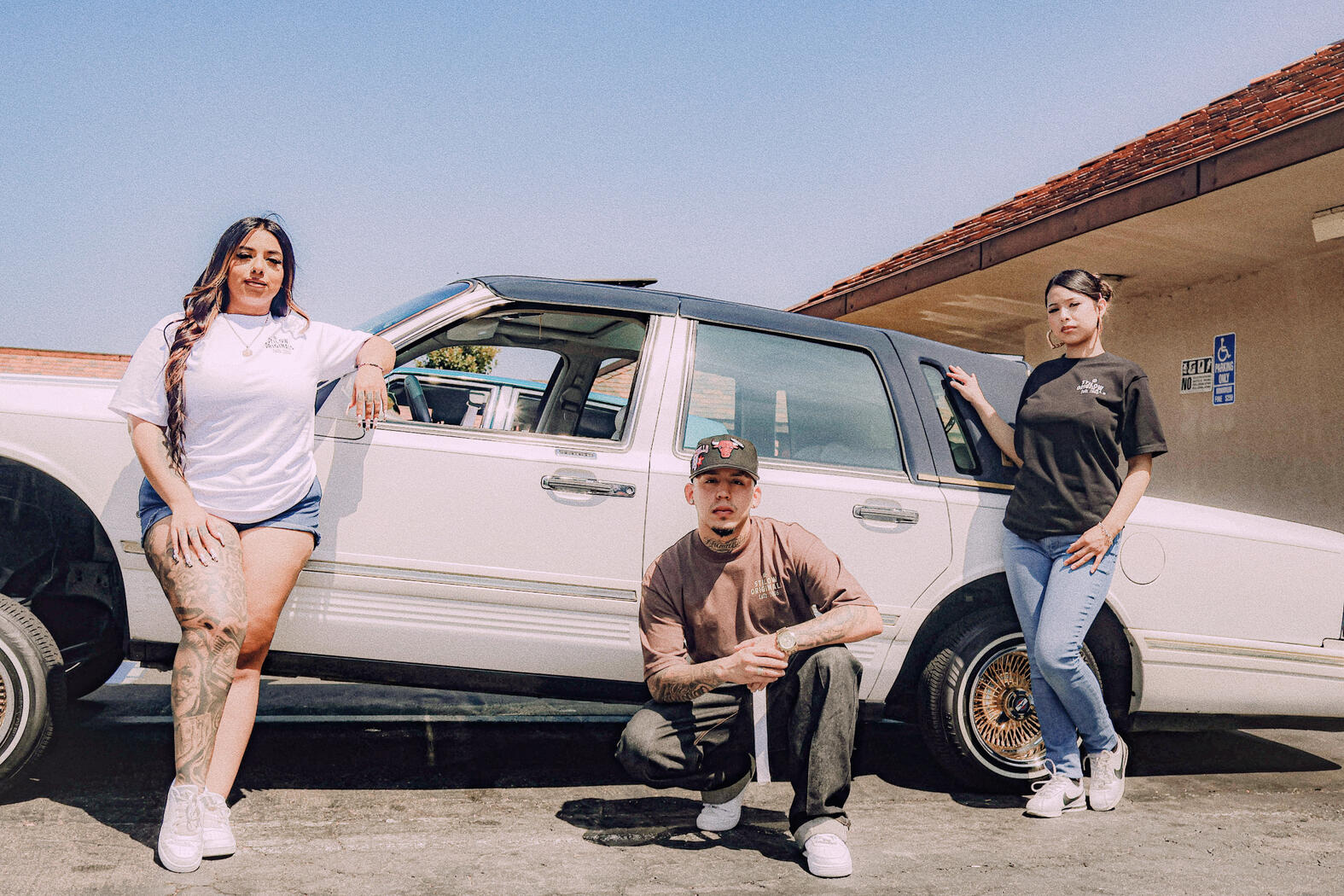 Siclow T-Shirt outside of California Style Clothing next to Diplomatics Car Club Lowriders